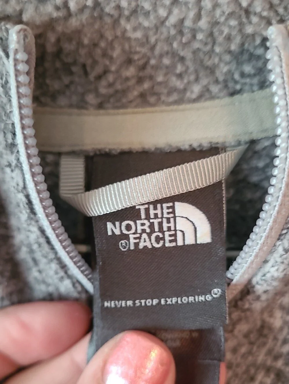 The North Face Men's Heather Gray Half-Zip Hooded Sweater
